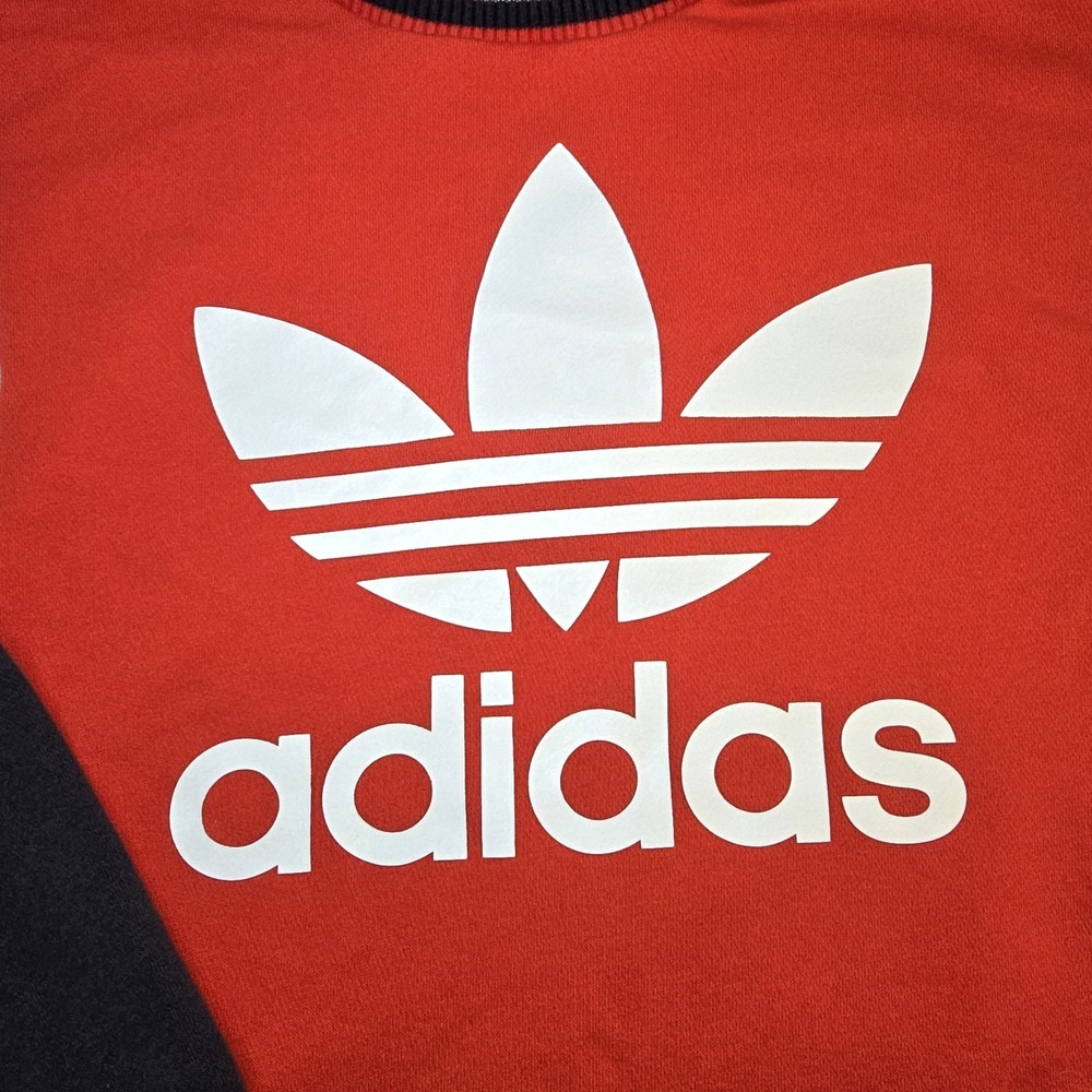 Vintage Adidas Originals Archives Sweatshirt‎ Red Black White Big Logo Y2 - Picture 3 of 11